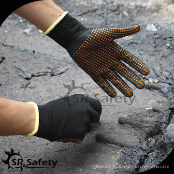 SRSAFETY 15G gants en nitrile nylon avec des gants en points d&#39;orange